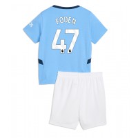 Dres Manchester City Phil Foden #47 Domáci pre deti 2024-25 Krátky Rukáv (+ trenírky)